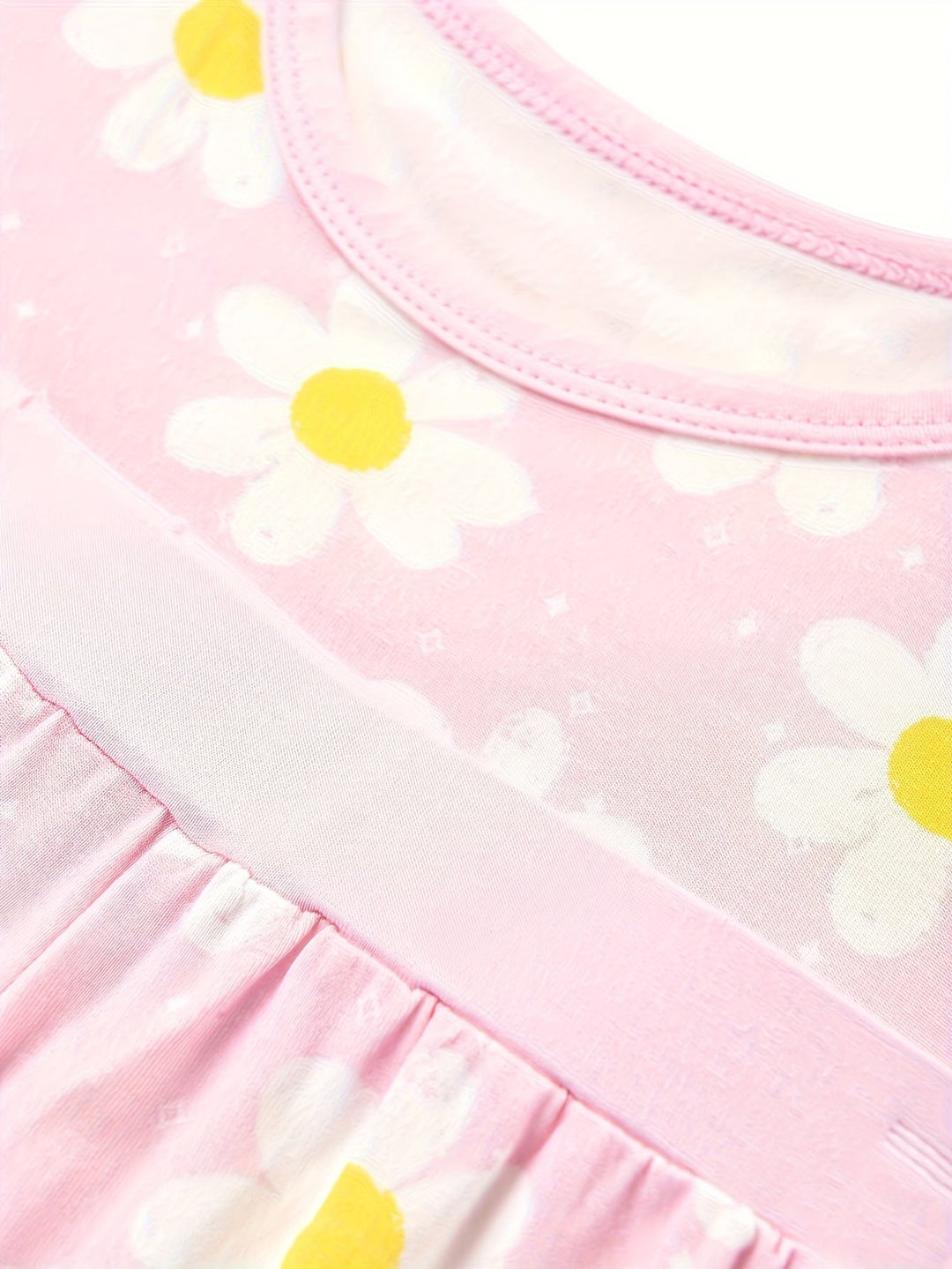 Bamboo Daisy Print Kid's Short Pajama Set - MOSSRIVER