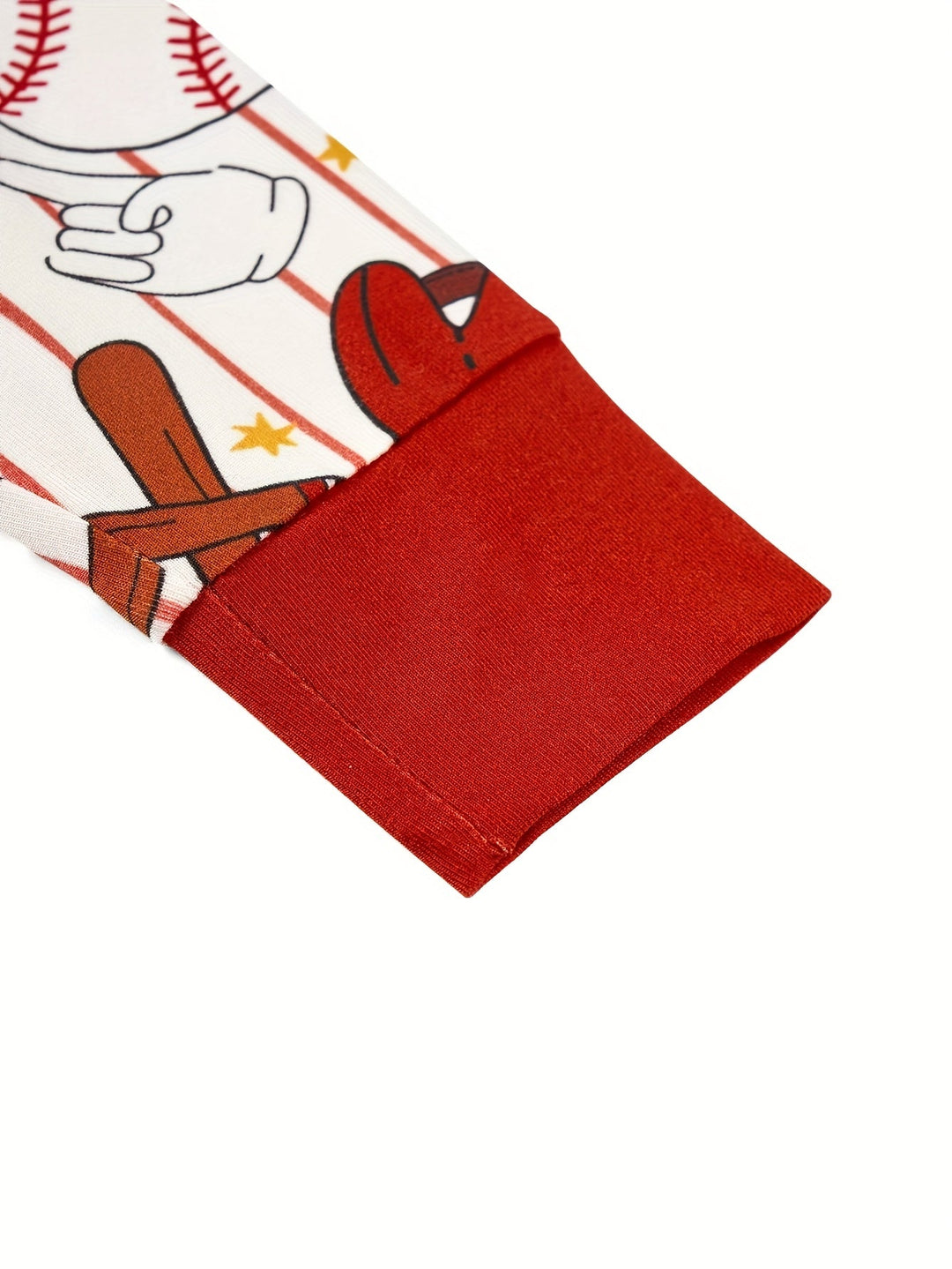 Bamboo Long - Sleeve Baby One - Piece Baseball Print - MOSSRIVER