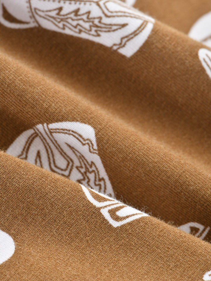 Bamboo Long - Sleeve Baby One - Piece Cowboy Print - MOSSRIVER