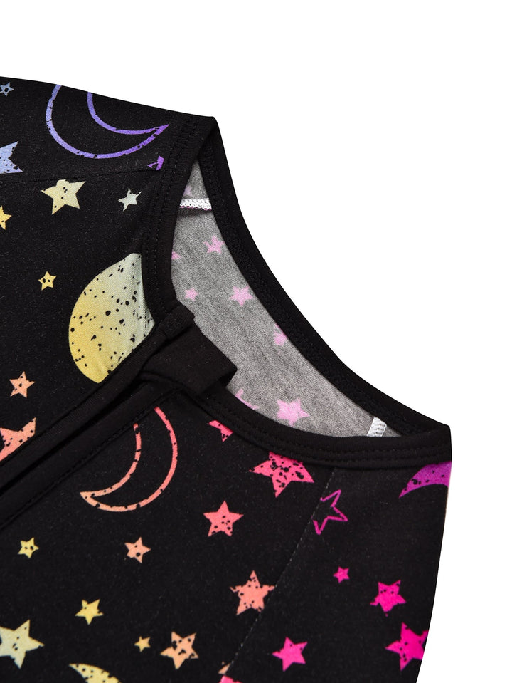 Bamboo Long - Sleeve Baby One - Piece Starry Sky Print - MOSSRIVER