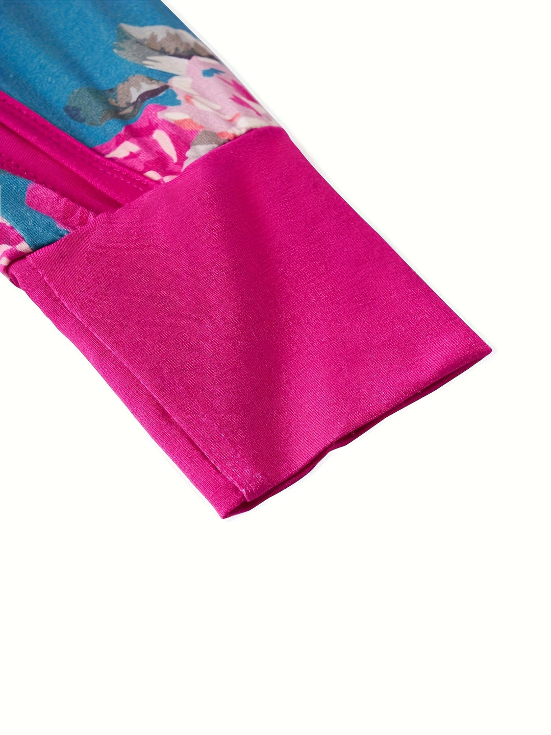 Bamboo Long - Sleeve Baby One - Piece (Watercolor Rose) - MOSSRIVER