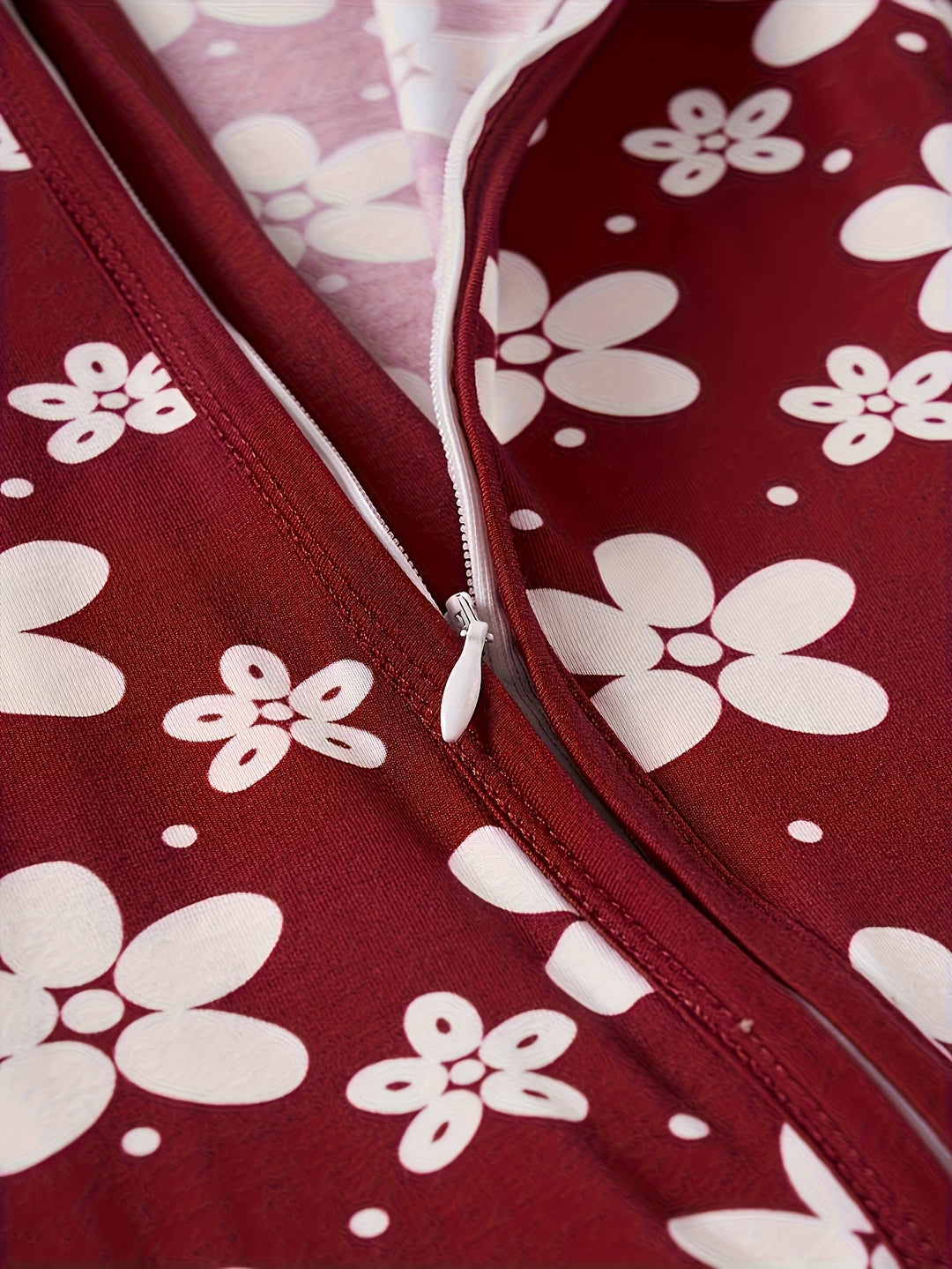 Bamboo Long - Sleeve Baby One - Piece White Daisies Print - MOSSRIVER