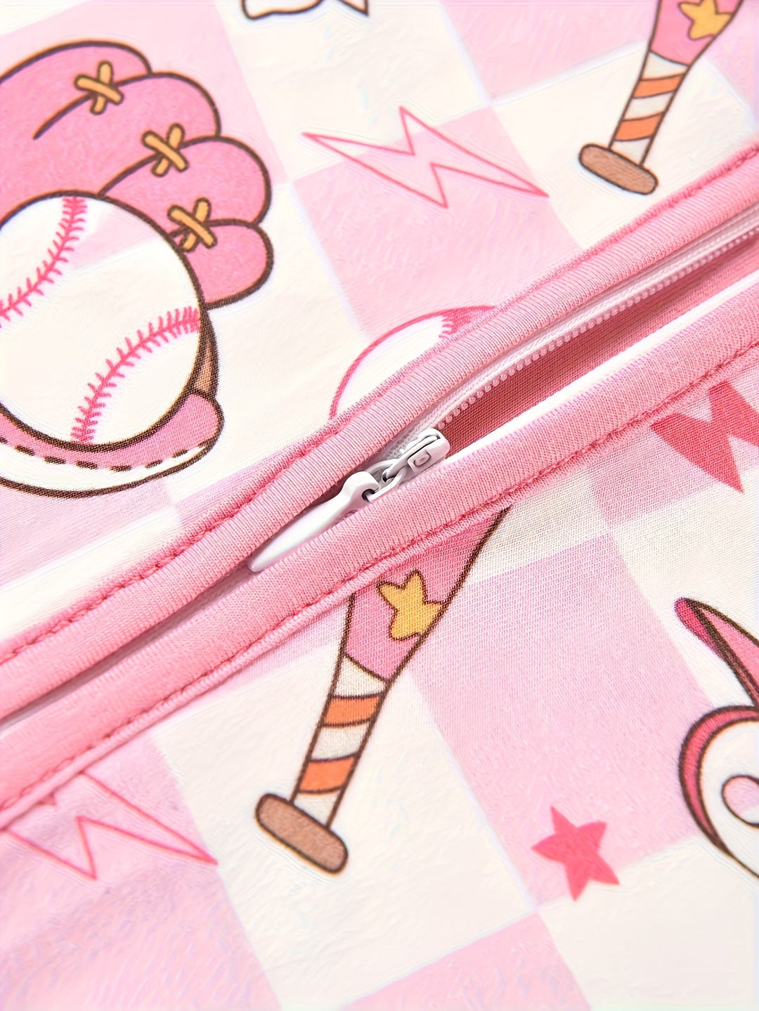 Bamboo Short - Sleeve Baby One - Piece (Baseball Fun Print) - MOSSRIVER