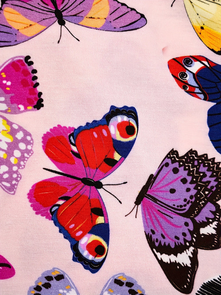 Bamboo Short - Sleeve Baby One - Piece Butterflies Print - MOSSRIVER