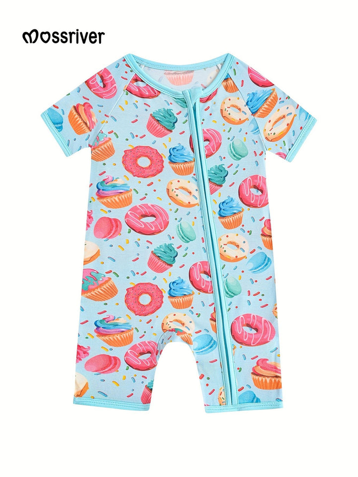 Bamboo Short - Sleeve Baby One - Piece Donuts Icecream - MOSSRIVER