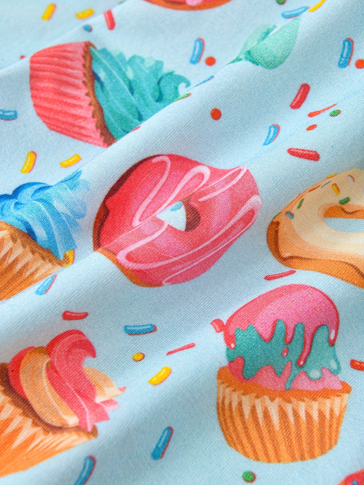 Bamboo Short - Sleeve Baby One - Piece Donuts Icecream - MOSSRIVER