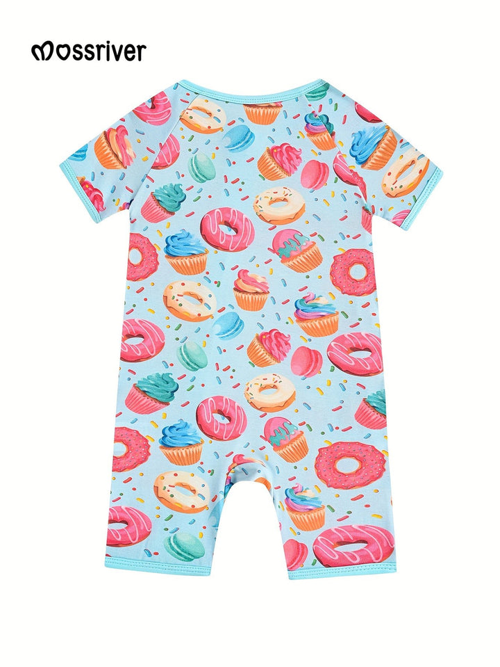 Bamboo Short - Sleeve Baby One - Piece Donuts Icecream - MOSSRIVER
