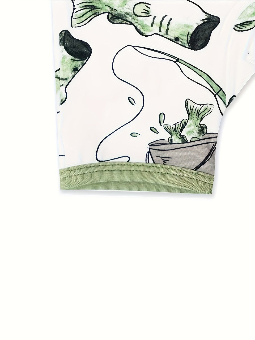 Bamboo Short - Sleeve Baby One - Piece Fisherman Print - MOSSRIVER