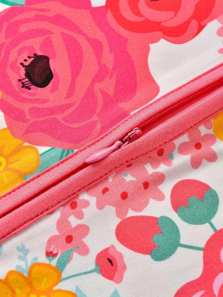 Bamboo Short - Sleeve Baby One - Piece Floral Print - MOSSRIVER