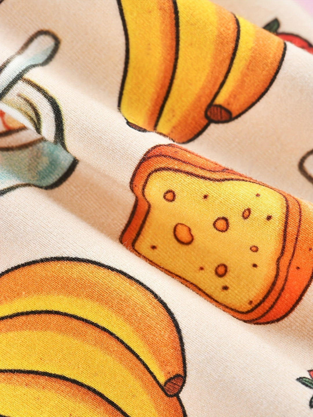 Bamboo Short - Sleeve Baby One - Piece Food Print - MOSSRIVER