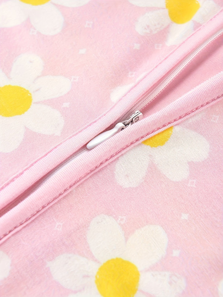 Bamboo Short - Sleeve Baby One - Piece Sketch Floral - MOSSRIVER