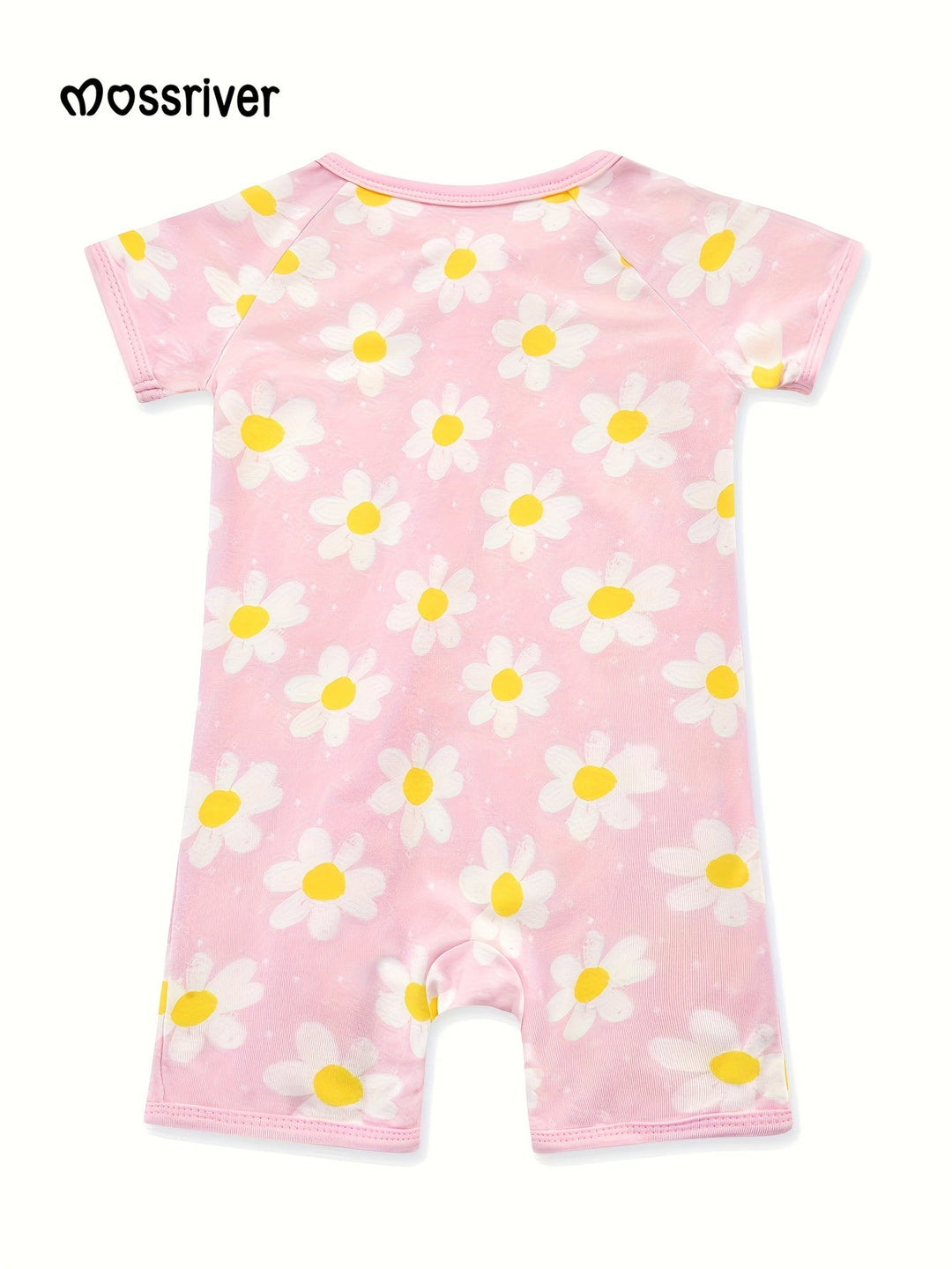 Bamboo Short - Sleeve Baby One - Piece Sketch Floral - MOSSRIVER