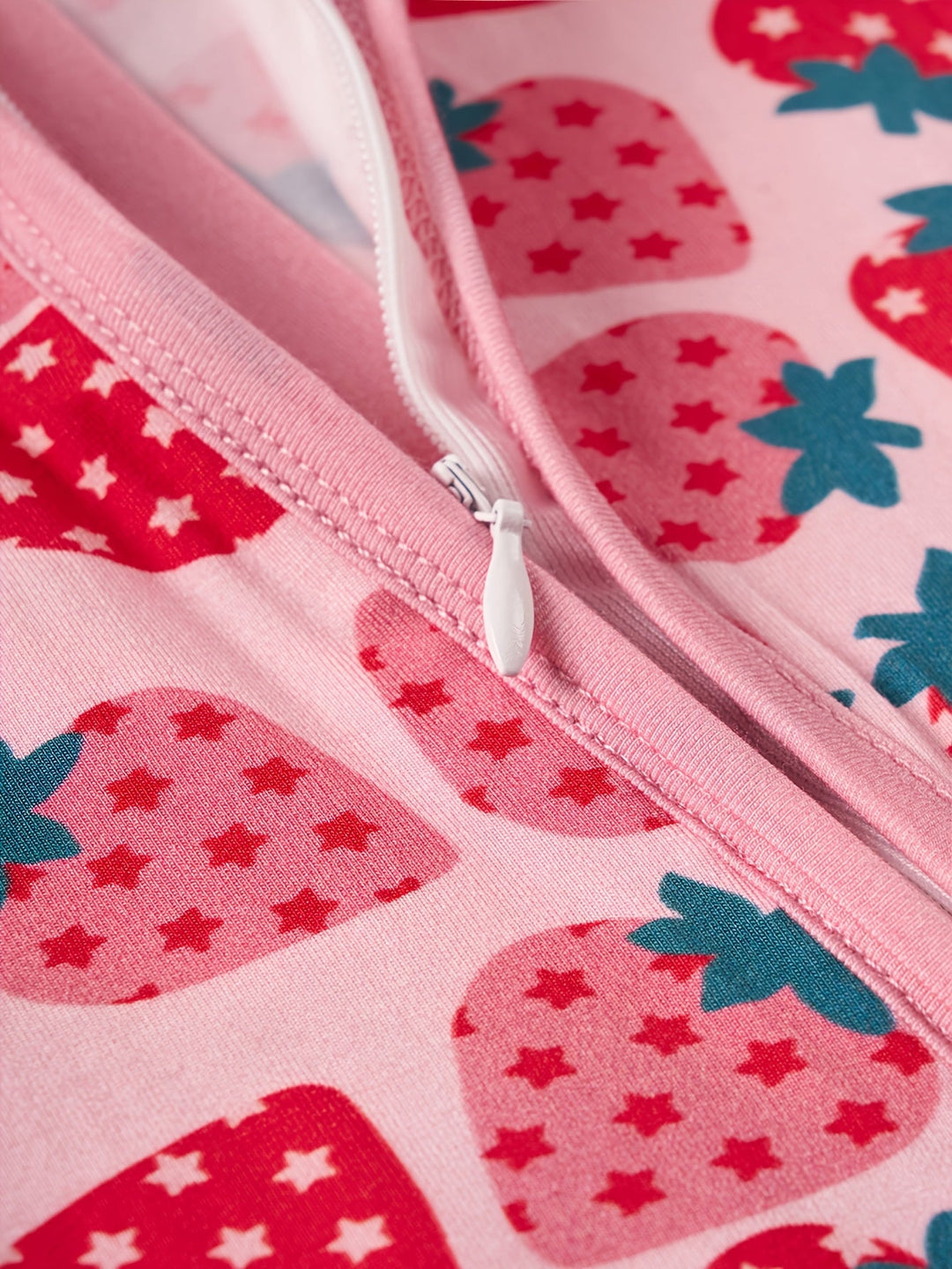 Bamboo Short - Sleeve Baby One - Piece Strawberry Print - MOSSRIVER