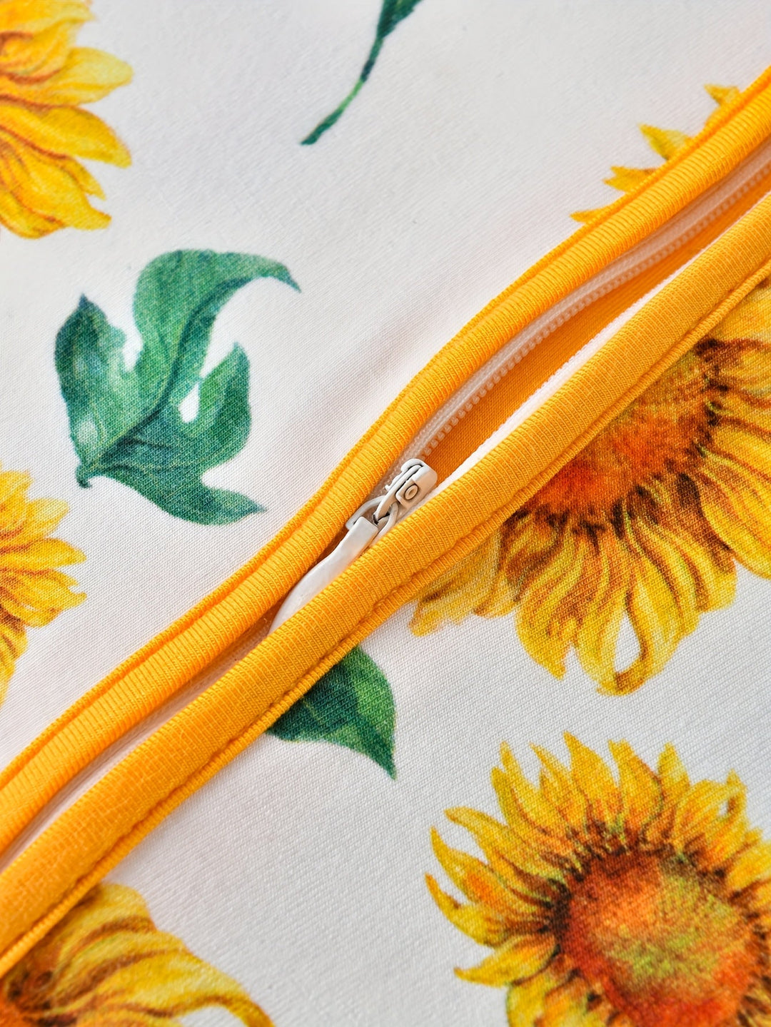 Bamboo Short - Sleeve Baby One - Piece Sunflower Print - MOSSRIVER