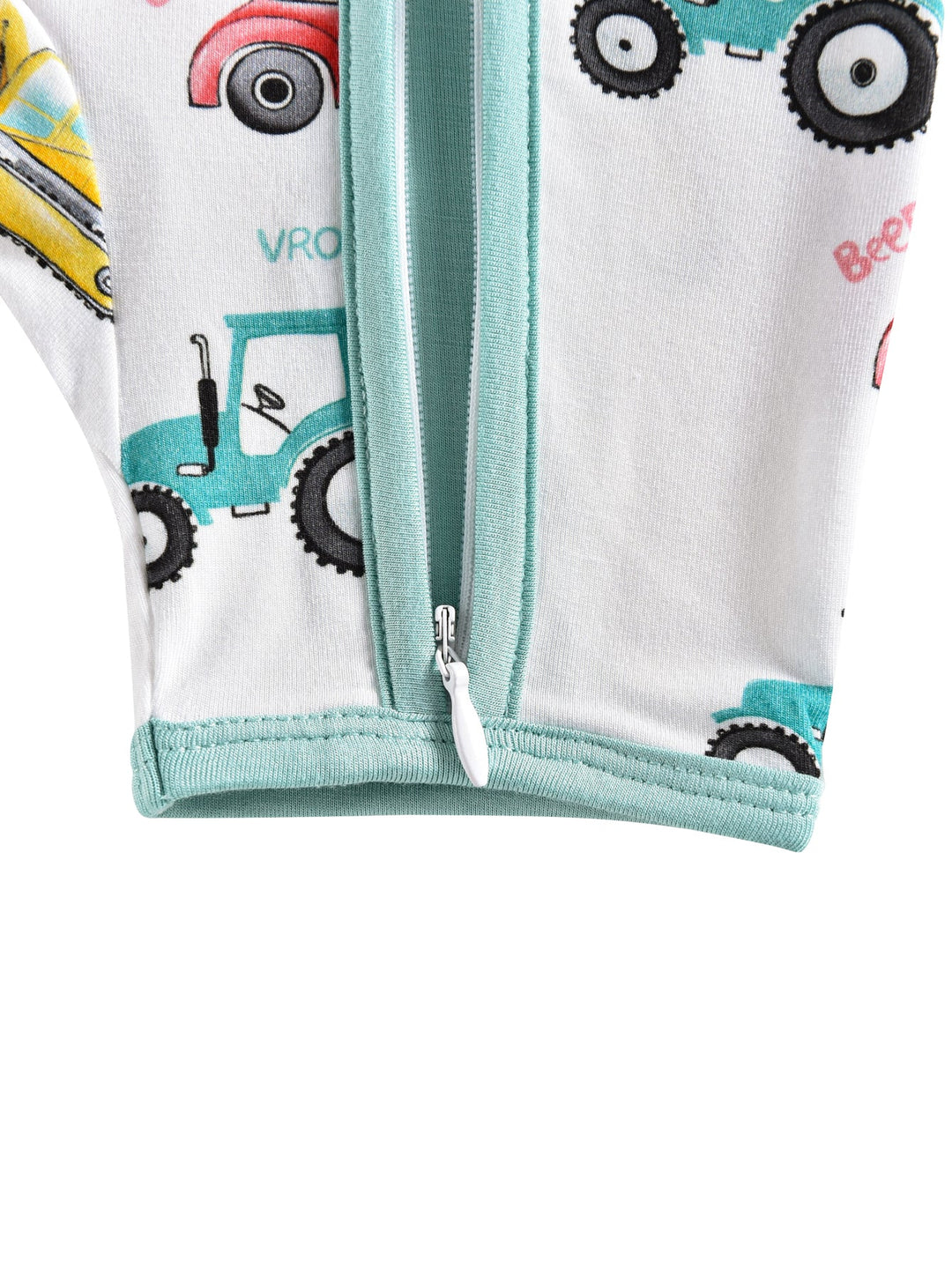 Bamboo Short - Sleeve Baby One - Piece Watercolor Vehicles - MOSSRIVER