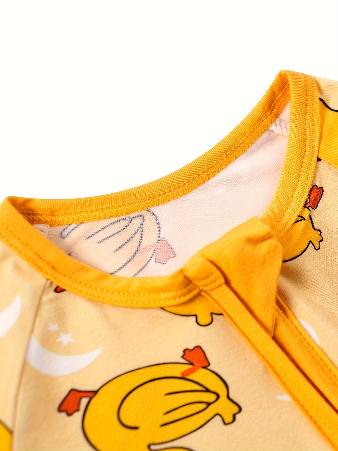 Bamboo Short - Sleeve Baby One - Piece Yellow Duckling - MOSSRIVER