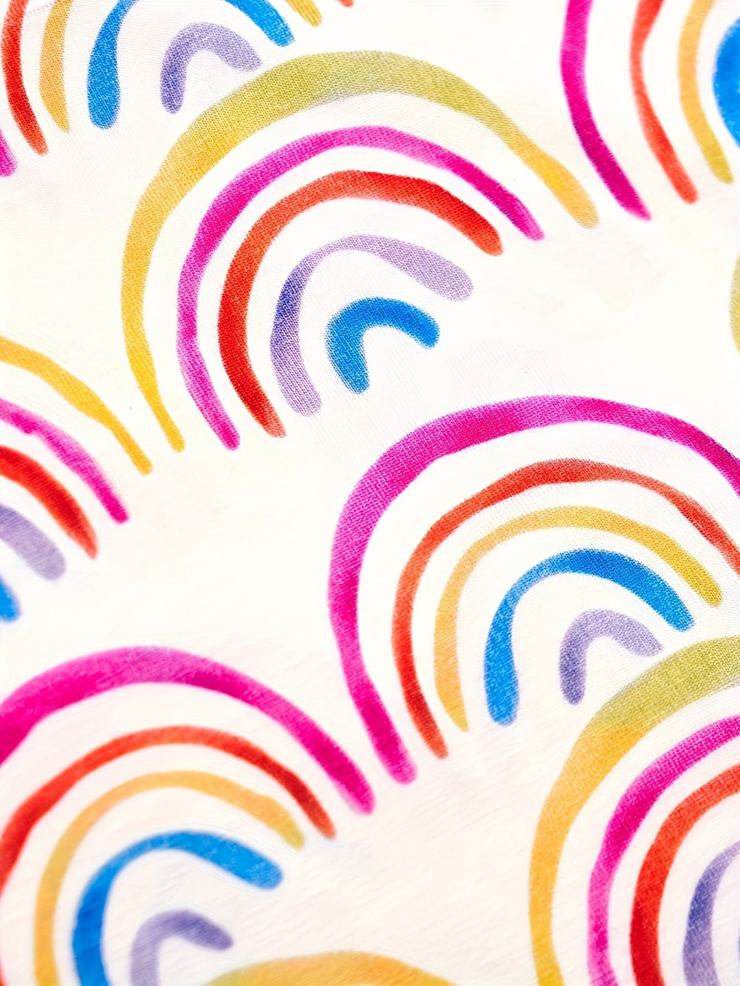 Bamboo Short - Sleeve Kid's Two - Piece Watercolor Rainbow - MOSSRIVER