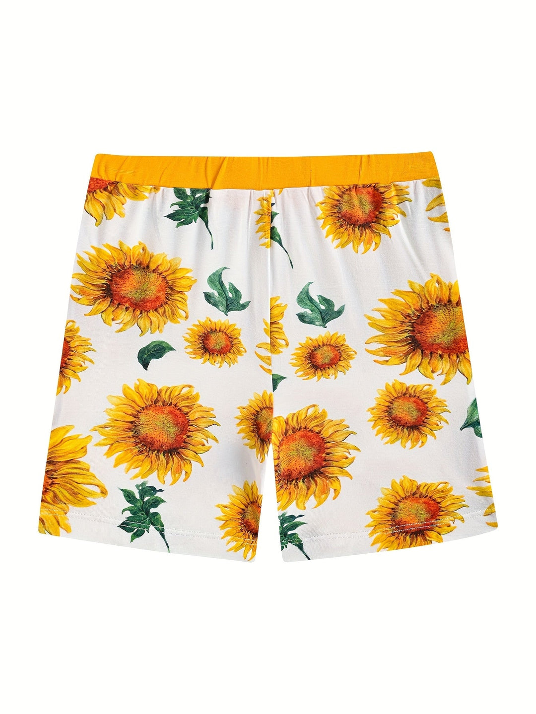 Bamboo Short - Sleeve Two - Piece Sunflower Print - MOSSRIVER
