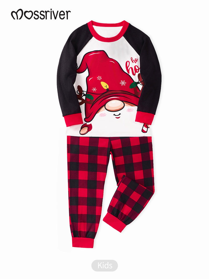 Christmas Elf Print Long - Sleeve Kid's Two - Piece - MOSSRIVER