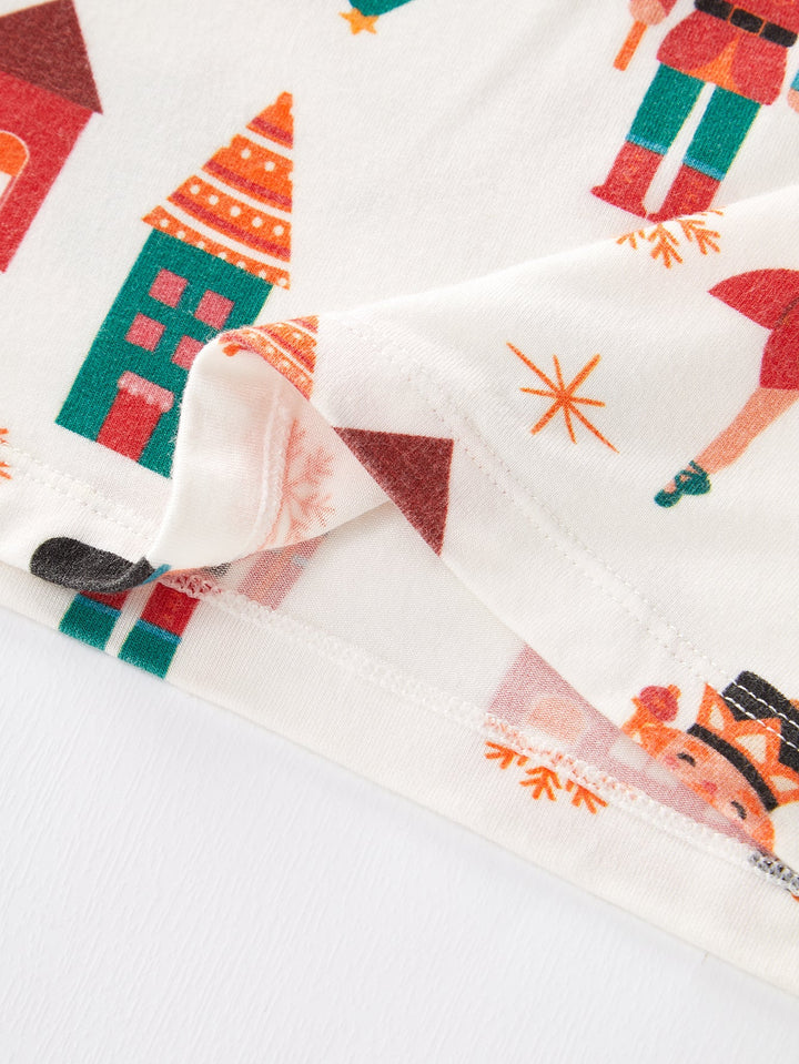 Christmas Family Matching Bamboo Long - Sleeve Kid's Two - Piece King and Princess Print - MOSSRIVER