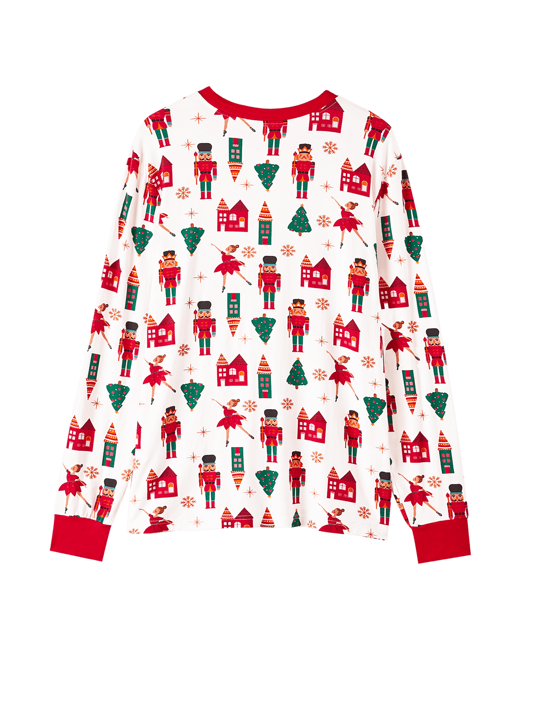 Christmas Long - Sleeve Women's Bamboo Pajama Set King and Princess Print - MOSSRIVER