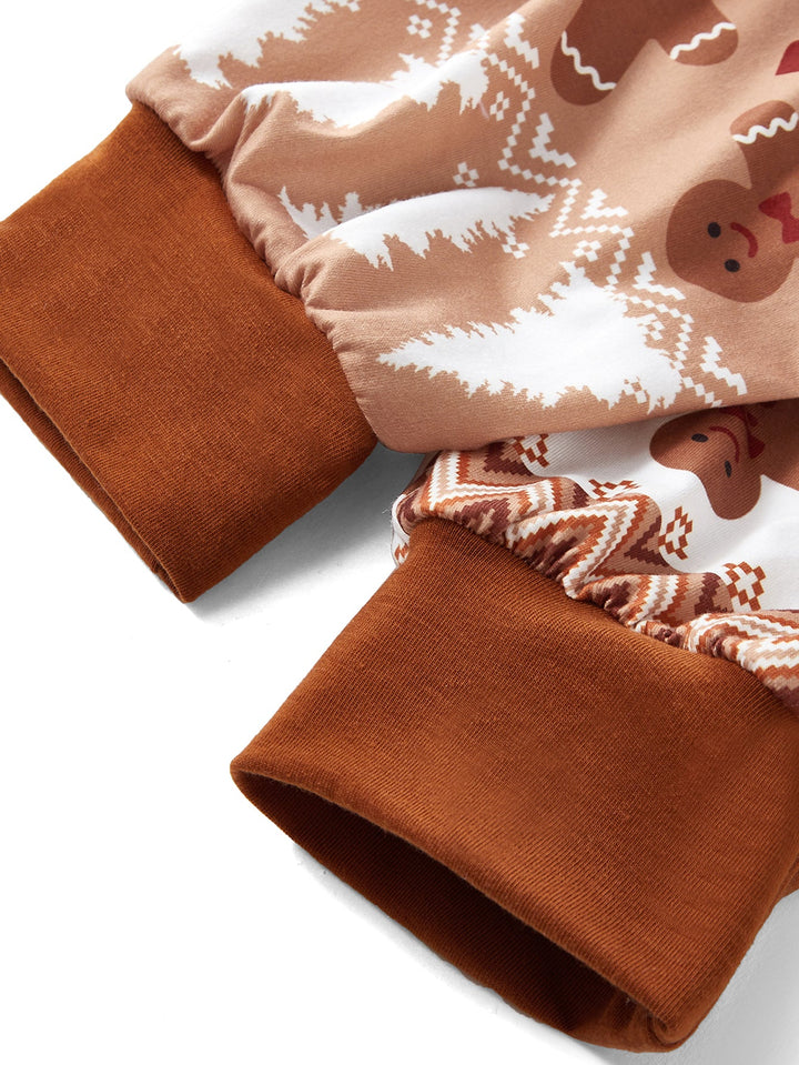 Gingerbread man Print Long - Sleeve Kid's Two - Piece - MOSSRIVER