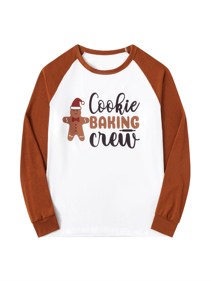 Gingerbread Print Long - Sleeve Women's Pajama Set - MOSSRIVER