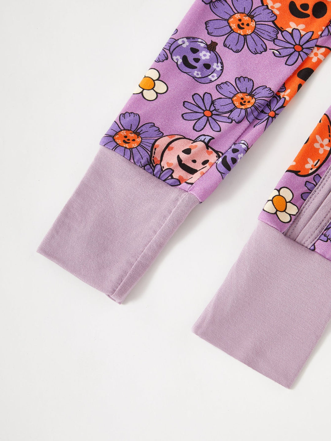 Halloween Long Sleeve One Piece Chrysanthemum Pumpkin - MOSSRIVER