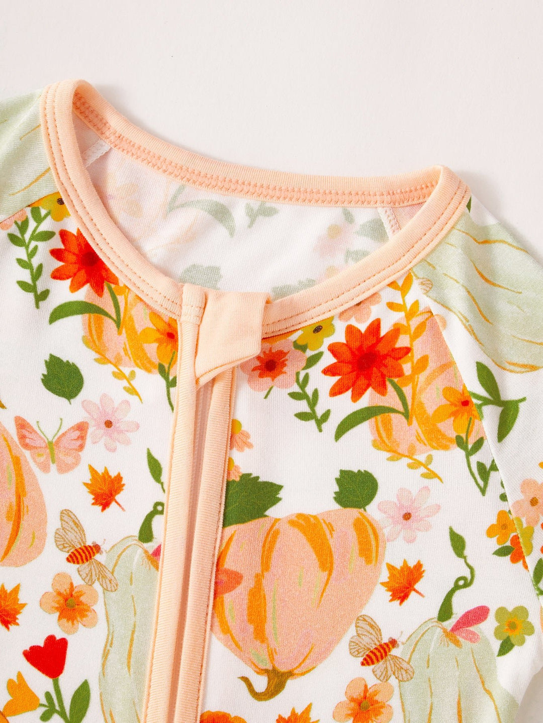 Halloween Long Sleeve One Piece Pumpkin Flowers - MOSSRIVER