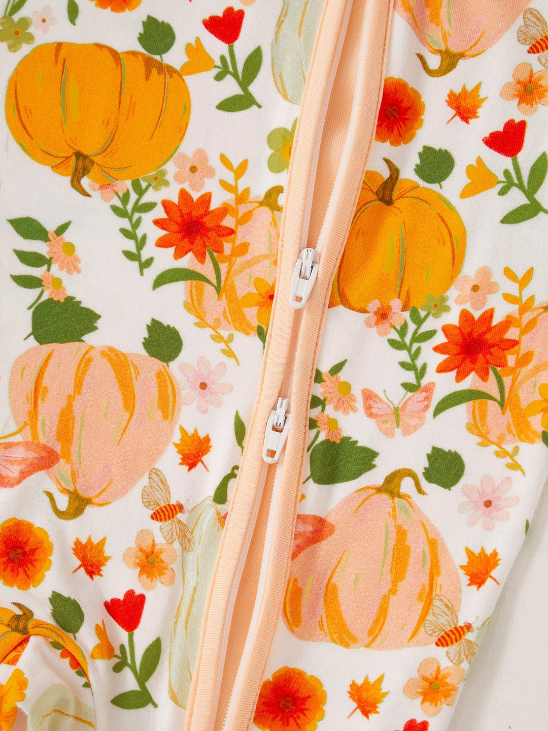 Halloween Long Sleeve One Piece Pumpkin Flowers - MOSSRIVER