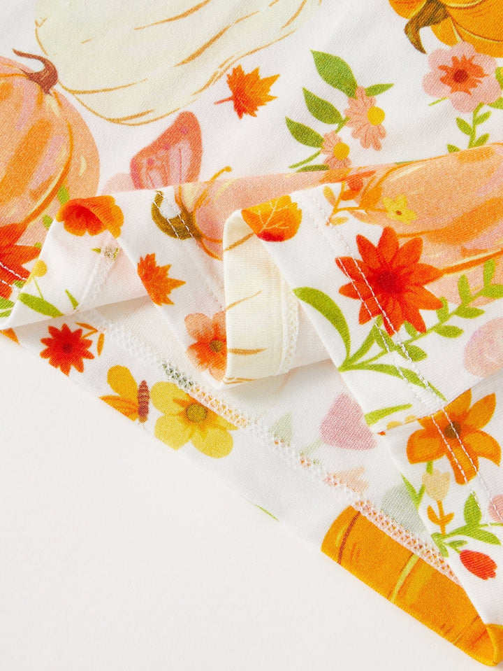 Halloween Long Sleeve Two Piece Pumpkin Flowers - MOSSRIVER