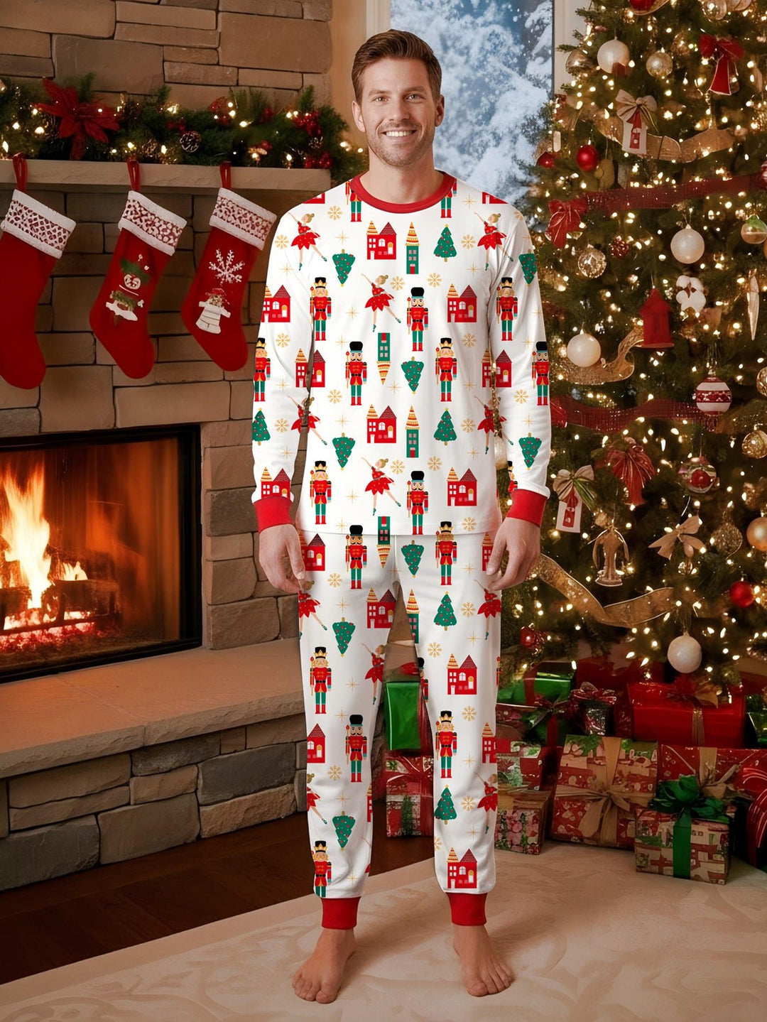 King and Princess Print Long - Sleeve Two - Piece Set - MOSSRIVER