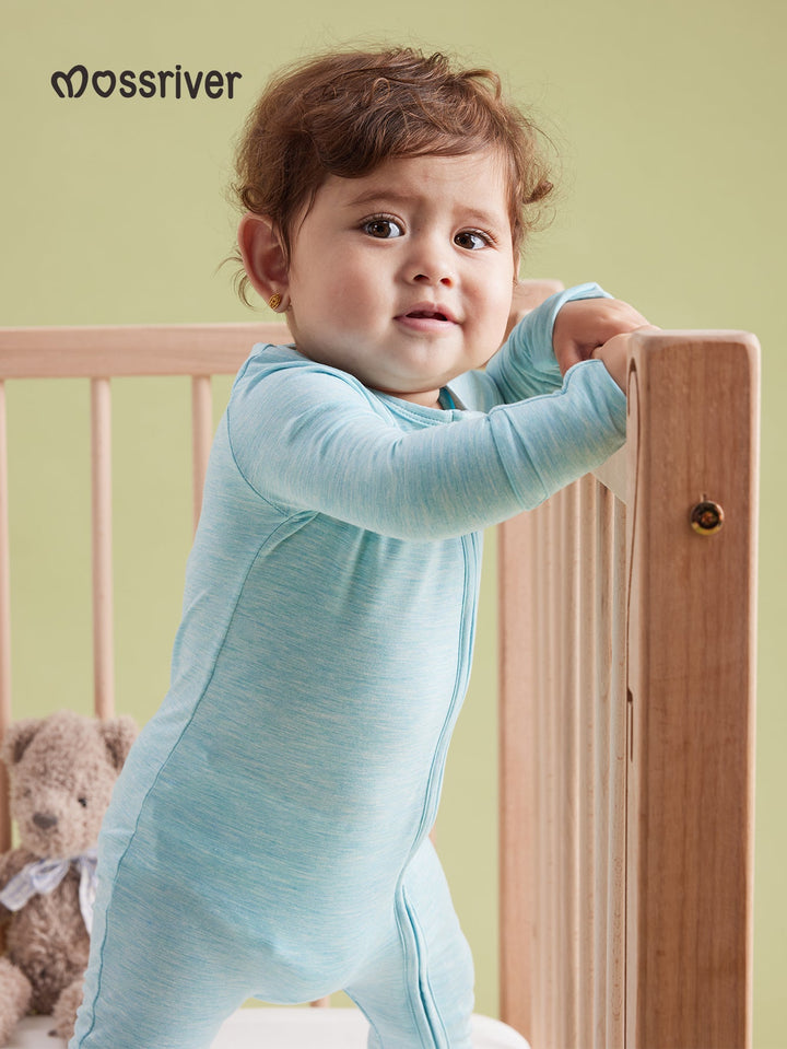 Long Sleeve One Piece Candy Macaron Blue - MOSSRIVER