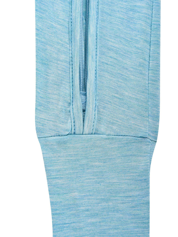 Long Sleeve One Piece Candy Macaron Blue - MOSSRIVER