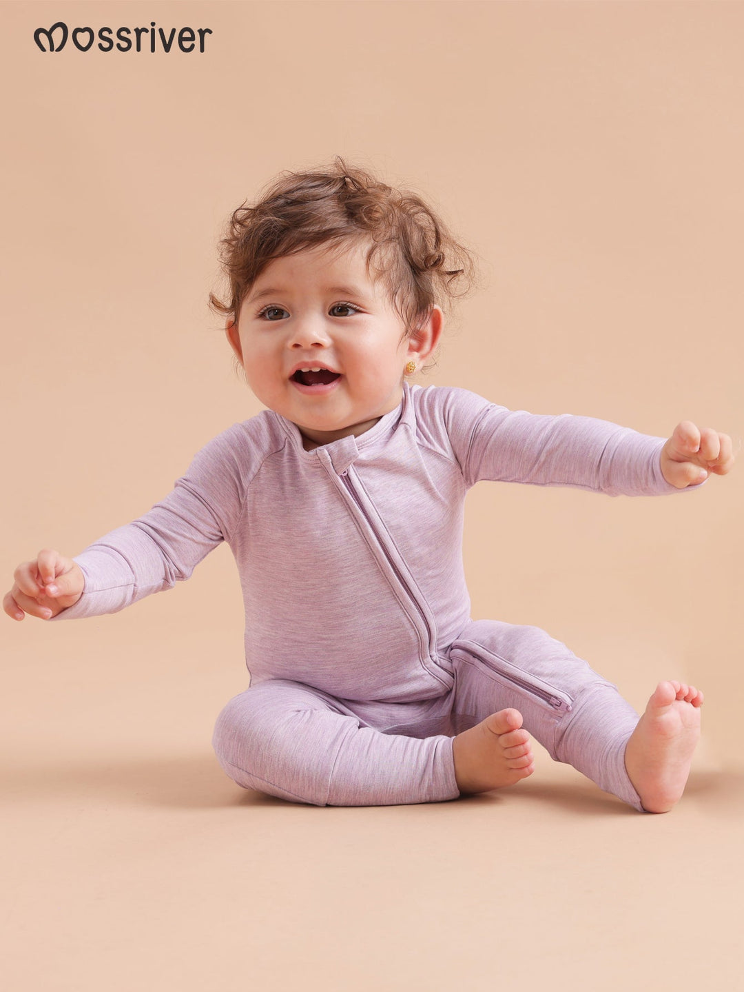 Long Sleeve One Piece Candy Macaron Lilac - MOSSRIVER