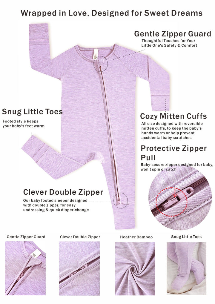 Long Sleeve One Piece Candy Macaron Lilac - MOSSRIVER
