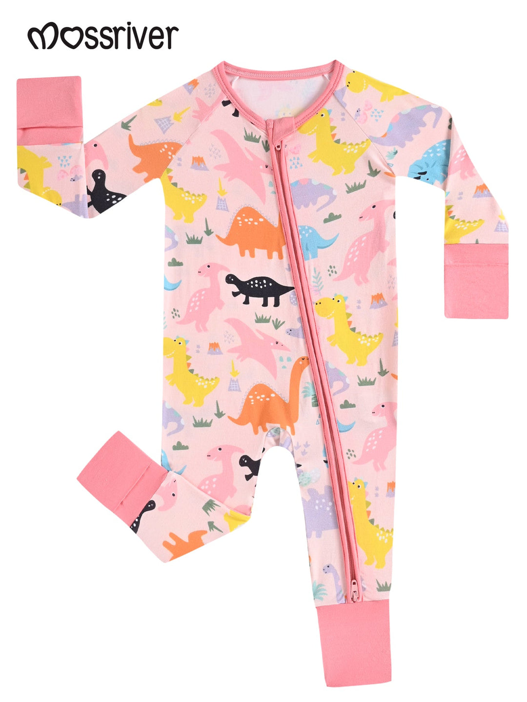 Long Sleeve One Piece Cute Dinosaur - MOSSRIVER