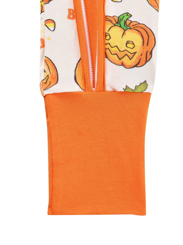 Long Sleeve One Piece Smiling Jack - o' - Lantern - MOSSRIVER