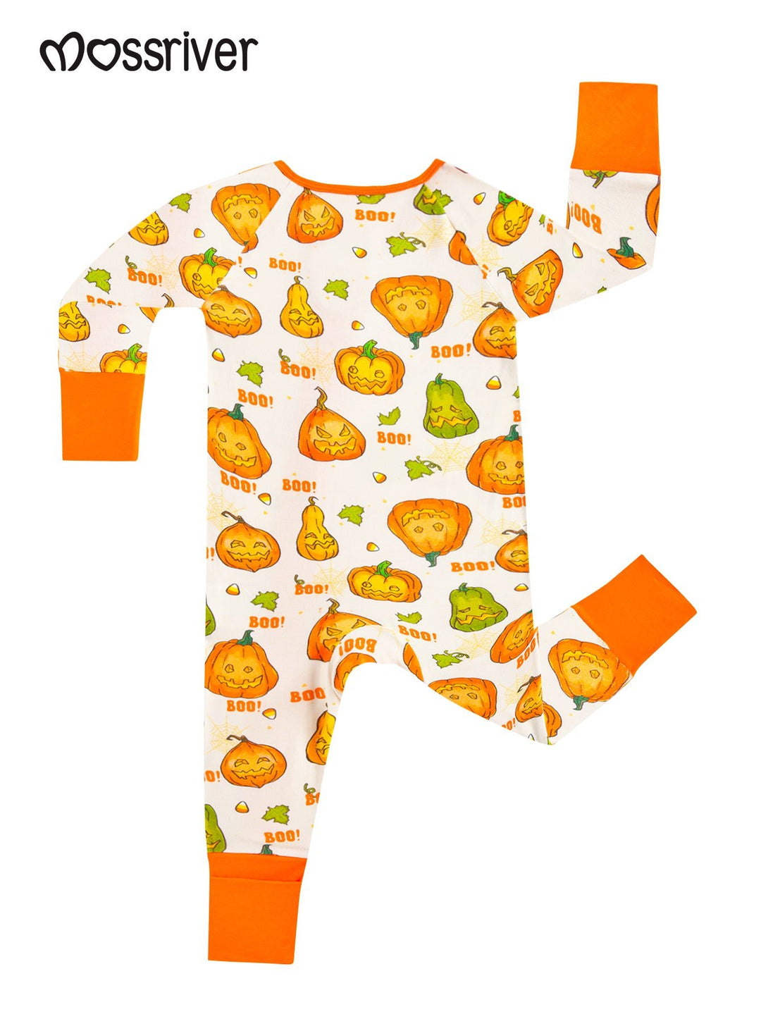 Long Sleeve One Piece Smiling Jack - o' - Lantern - MOSSRIVER