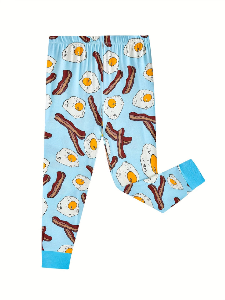 Long - Sleeve Two - Piece Eggs Bacon - MOSSRIVER