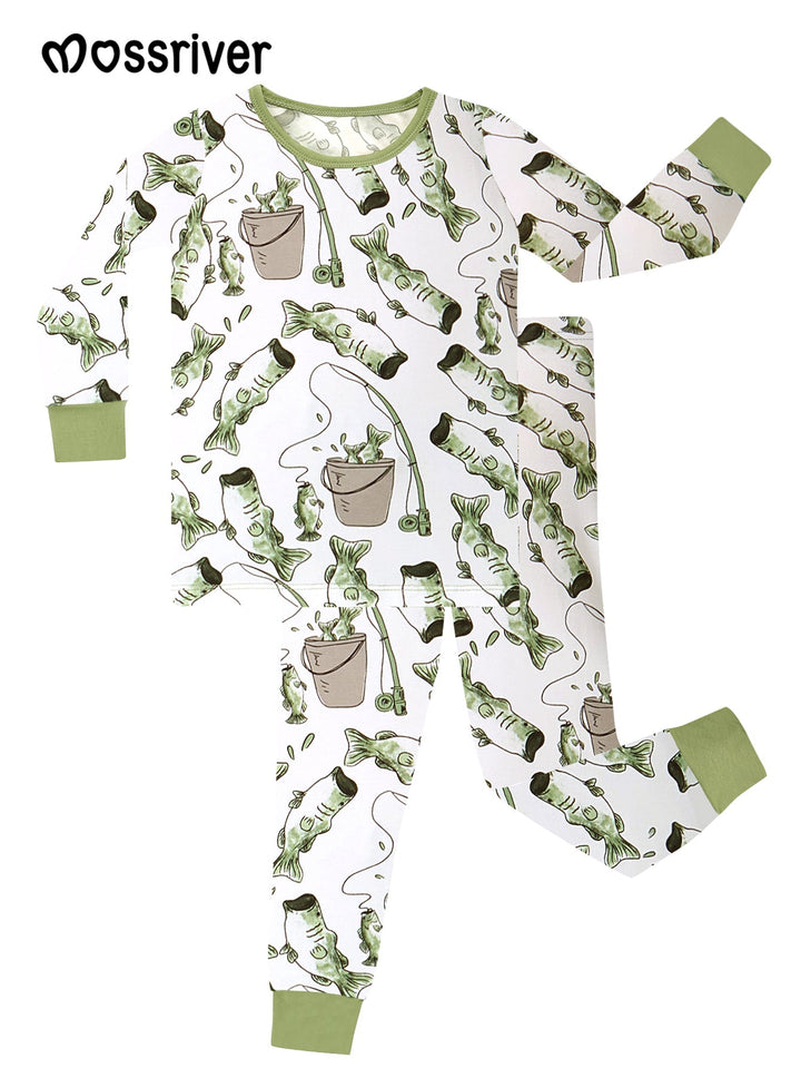 Long Sleeve Two Piece Fishing Scene - MOSSRIVER