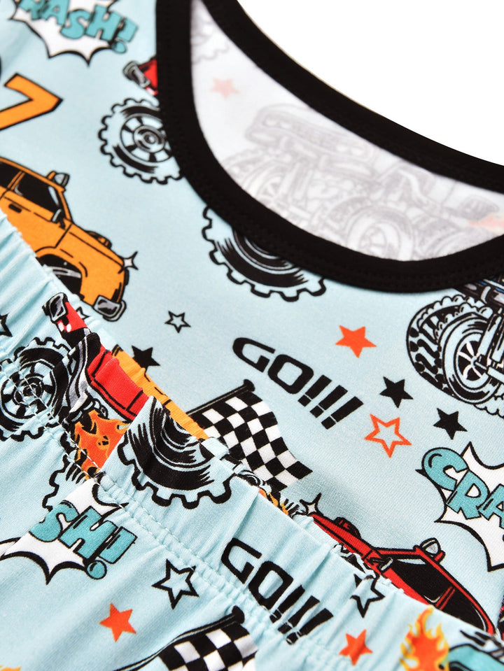 Long Sleeve Two Piece Racing Cars - MOSSRIVER