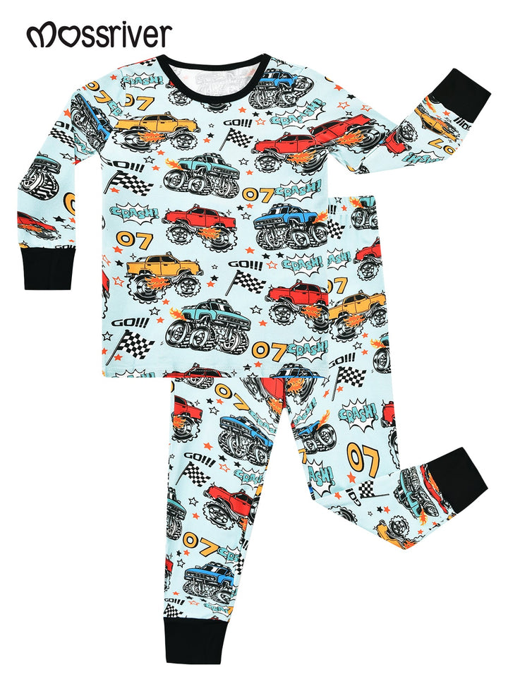 Long Sleeve Two Piece Racing Cars - MOSSRIVER