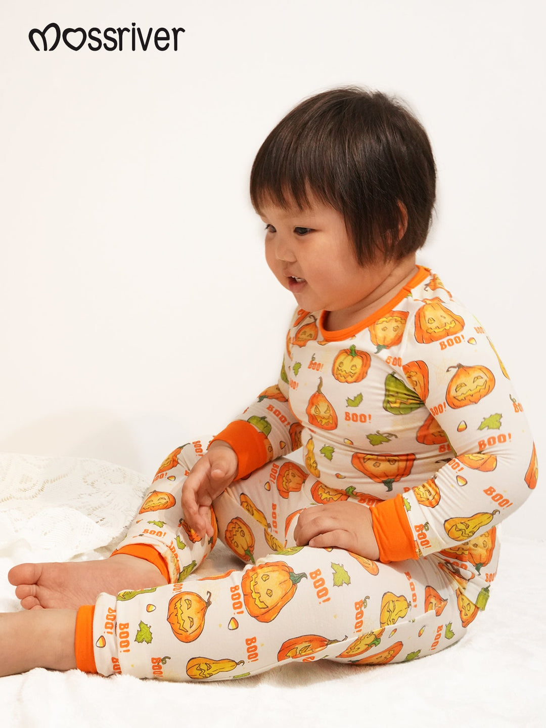 Long Sleeve Two Piece Smiling Jack - o' - Lantern - MOSSRIVER