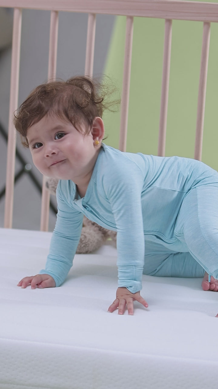 Long Sleeve One Piece Candy Macaron Blue