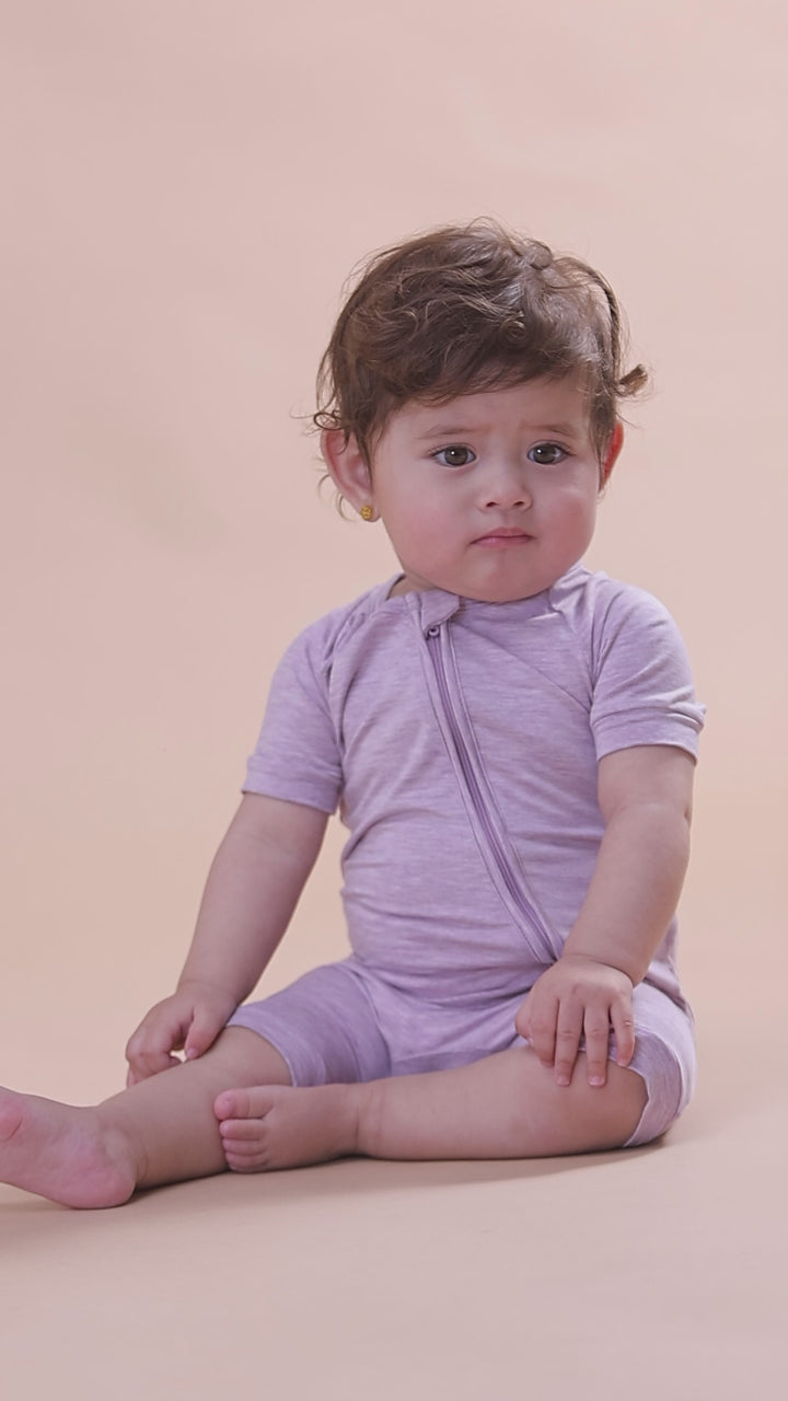 Short Sleeve One Piece Candy Macaron Lilac