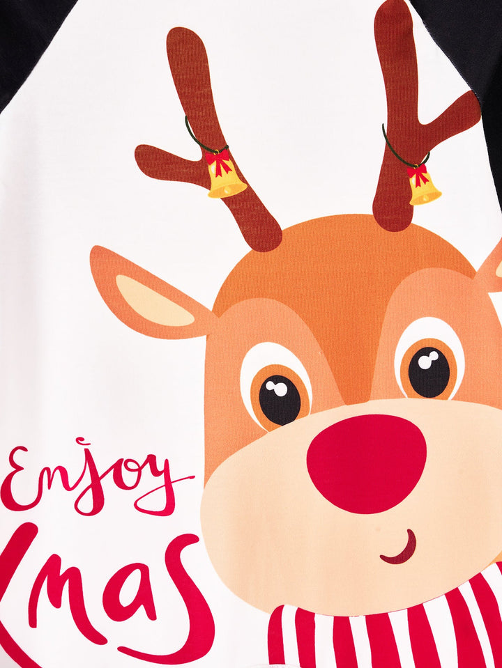 Reindeer Family Print Long - Sleeve Baby One - Piece - MOSSRIVER