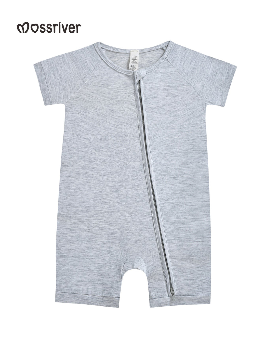 Short Sleeve One Piece Candy Macaron Gray - MOSSRIVER