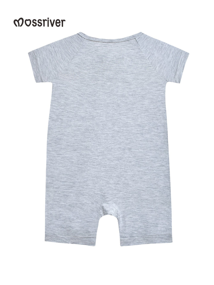 Short Sleeve One Piece Candy Macaron Gray - MOSSRIVER