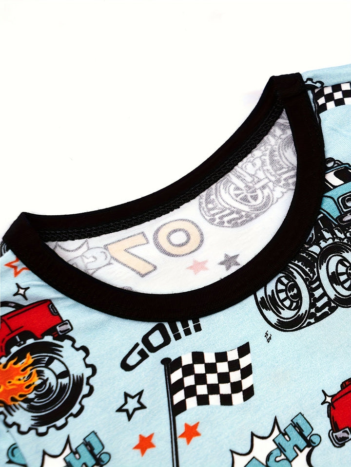 Short - Sleeve Two - Piece Racing Cars - MOSSRIVER